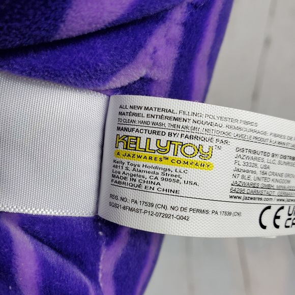 Squishmallow Stackable 8" Tazik the Purple Monkey Zebra Striped Pillow New - Picture 9 of 12